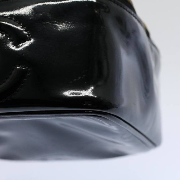 CHANEL Vanity Cosmetic Pouch Patent leather Black CC Auth yb378 - Picture 8 of 16